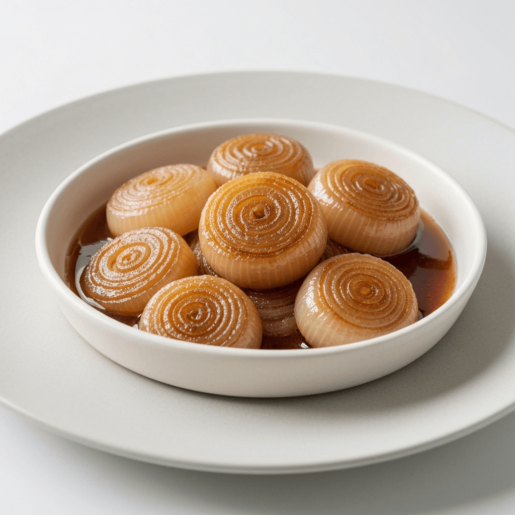 Sweet Caramelized Steamed Onion Pudding