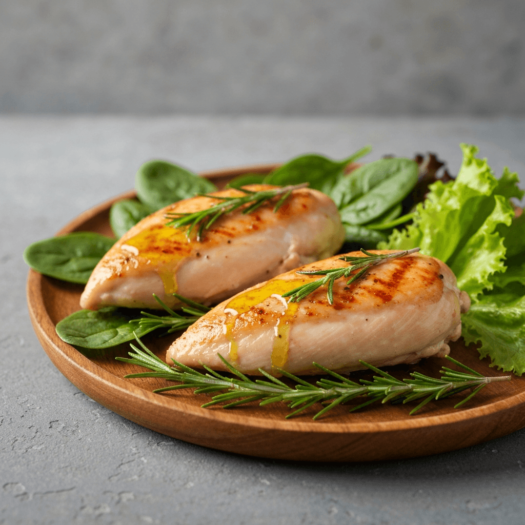 Spinach and Lettuce Stuffed Chicken Breasts