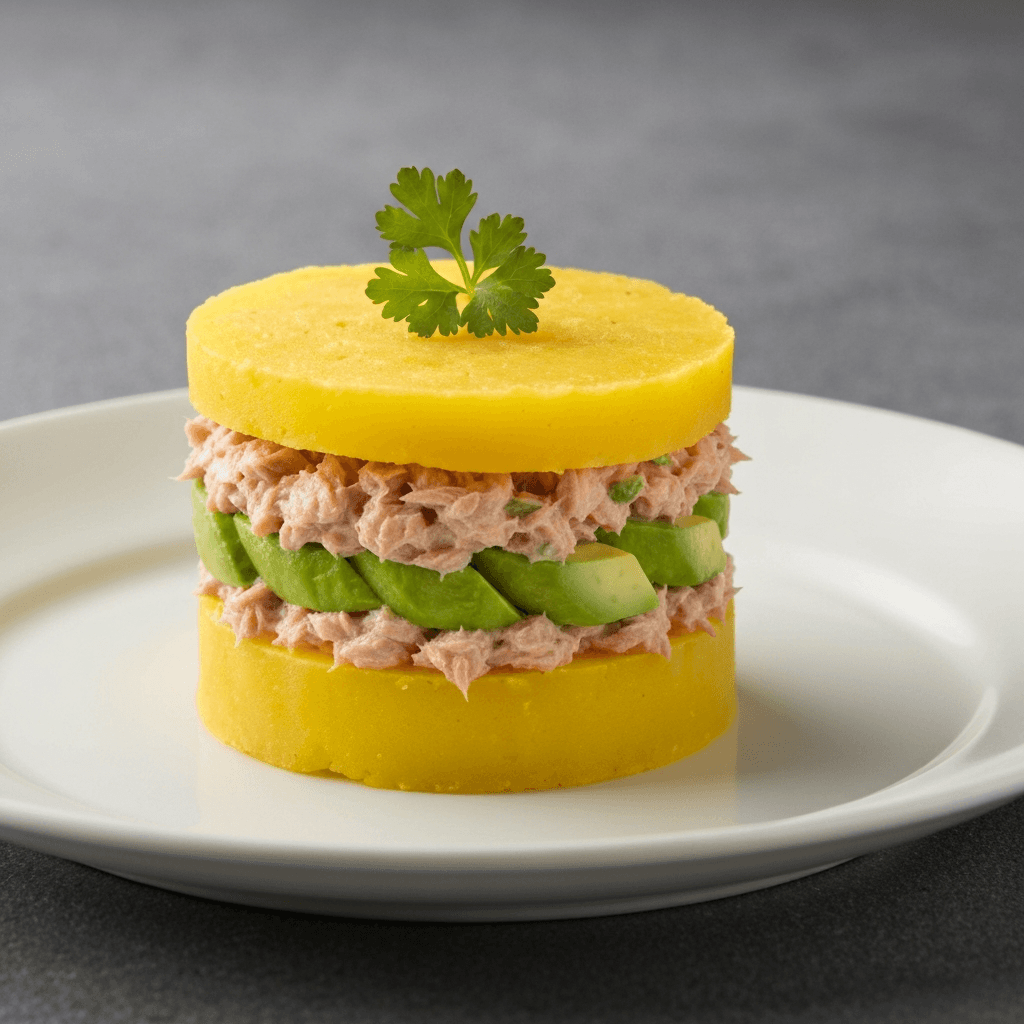 Causa Rellena with Tuna and Avocado