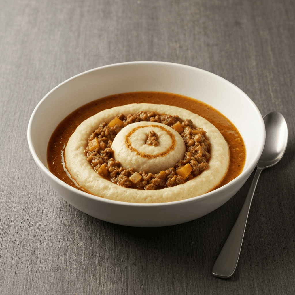 Knödel Shepherd's 'Pie' Soup with Root Vegetable Swirl