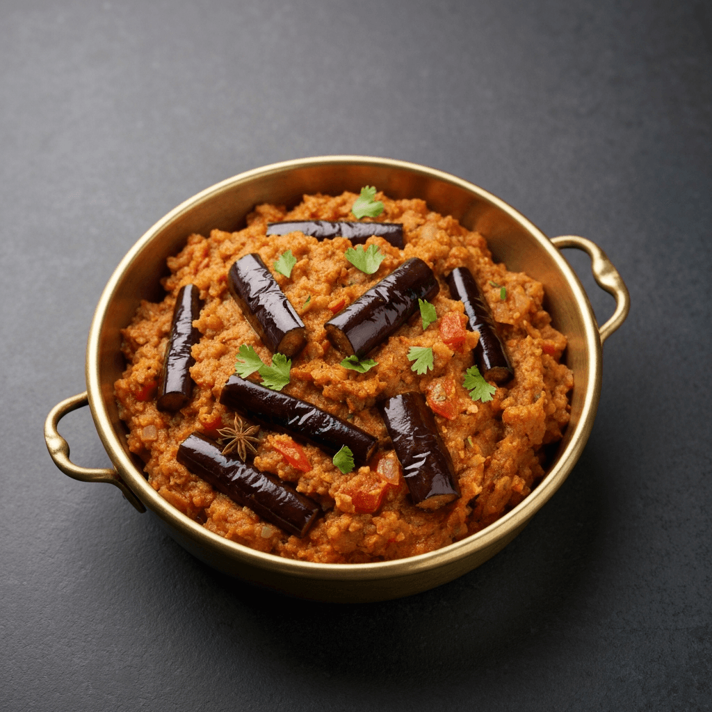 Baingan Bharta (Smoked Eggplant Mash) with Spices