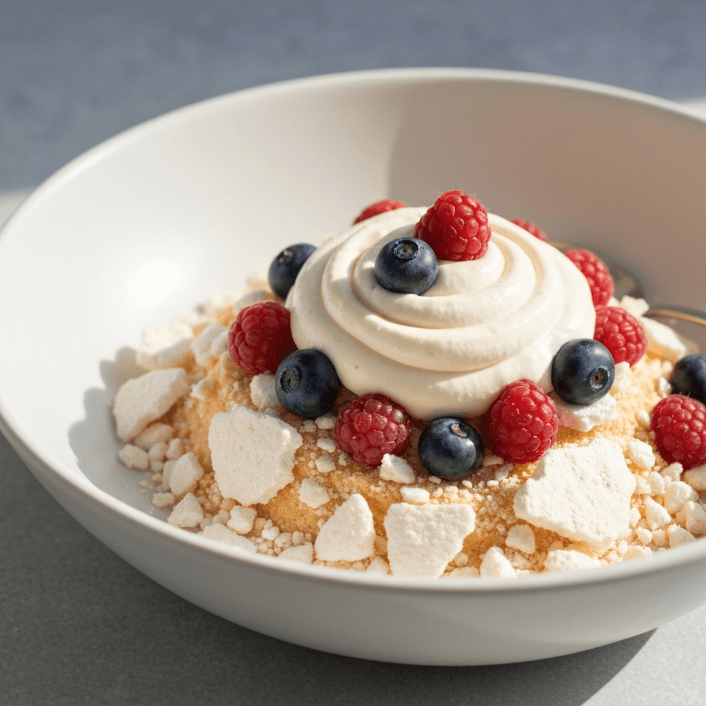 Eton Mess with Rosewater Cream