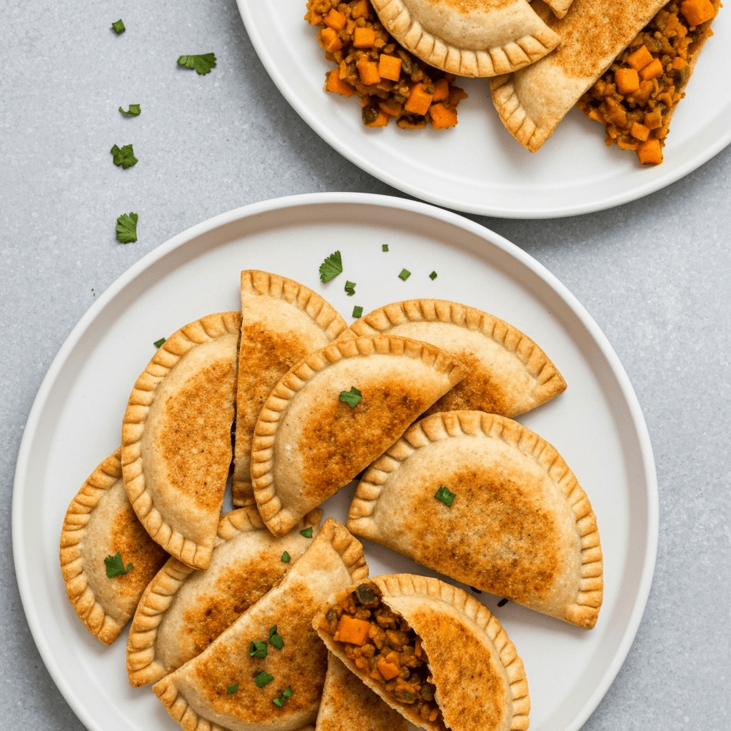 Sweet Potato & Black Bean Empanadas with Chipotle Crema (Vegan)