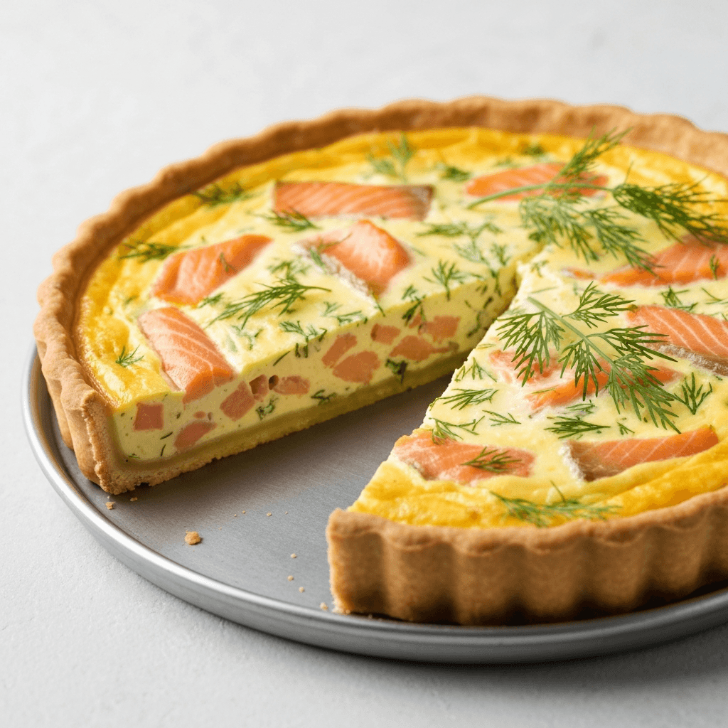 Smoked Salmon and Dill Quiche