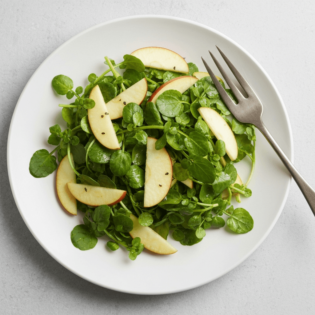 Watercress and Apple Salad with Lemon Vinaigrette