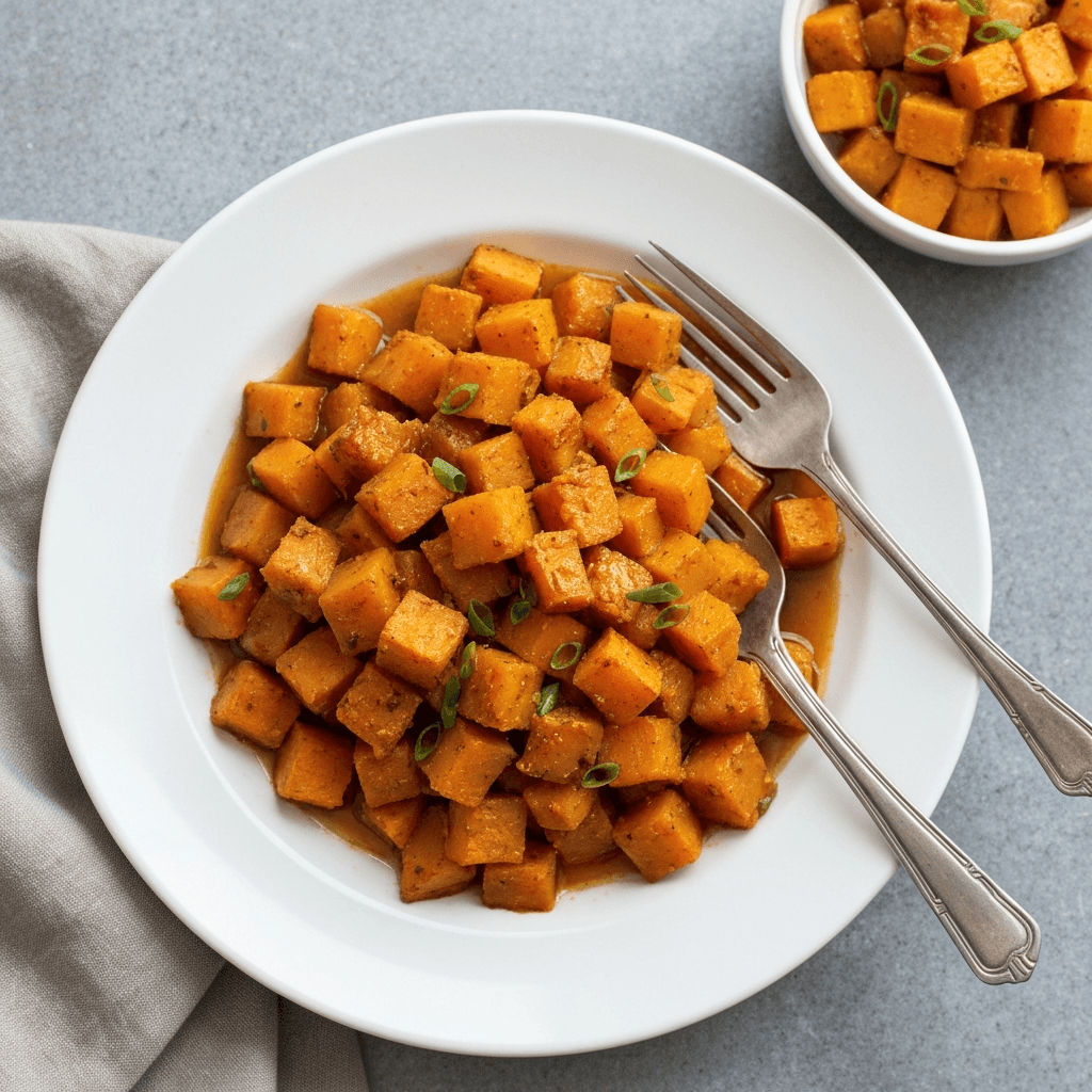 Slow-Cooked Butternut Squash with Spiced Maple Syrup for Breakfast