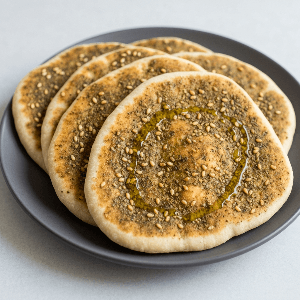 Sourdough Pide Bread with Za'atar and Olive Oil