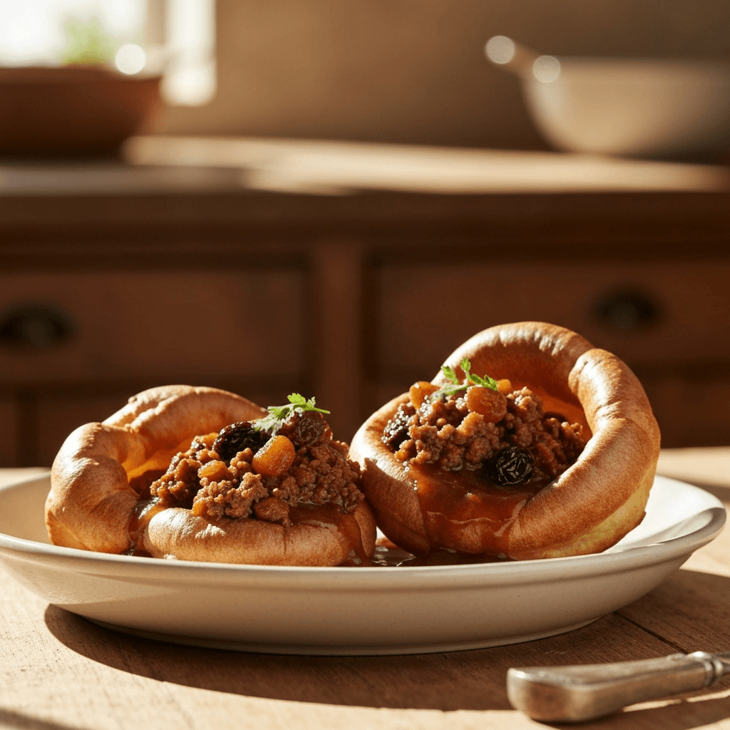 Bobotie Yorkshire Puddings with Gravy