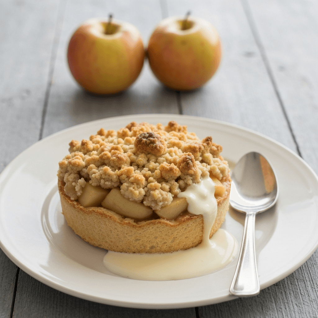 Jersey Apple Crumble with Clotted Cream