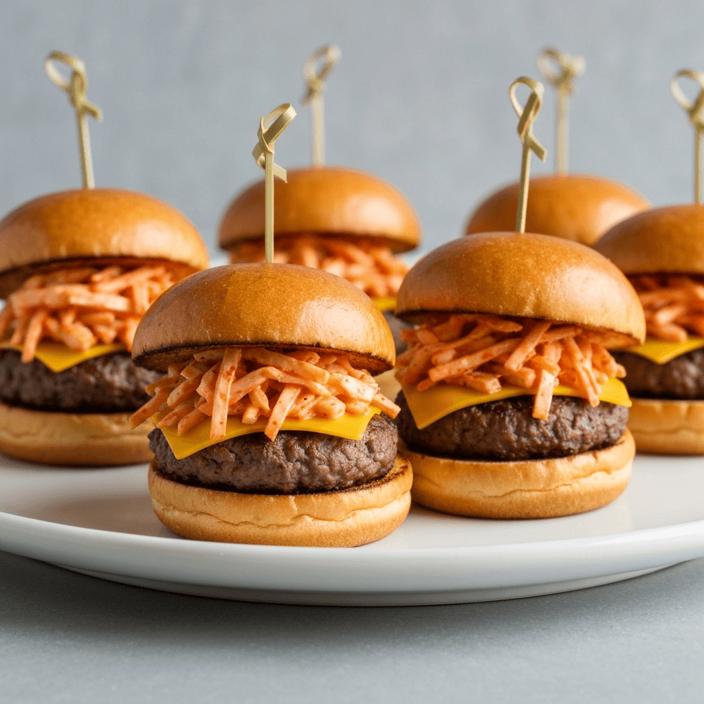 Korean Inspired Bulgogi Sliders with Kimchi Coleslaw