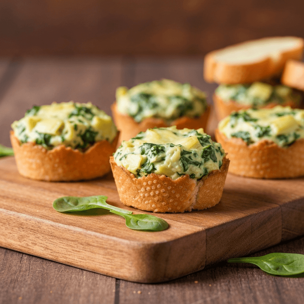 Vegan Spinach Artichoke Dip Bites