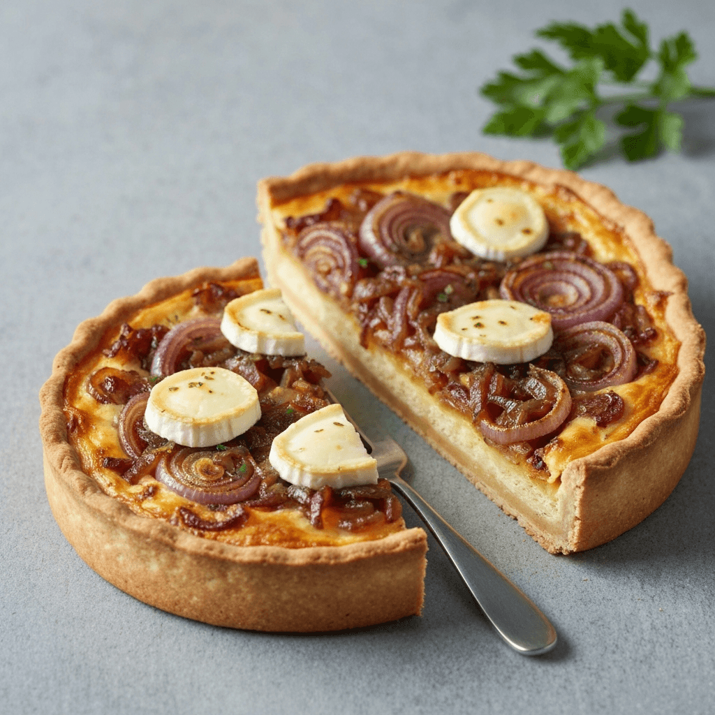 French Onion Soup and Goat Cheese Tart