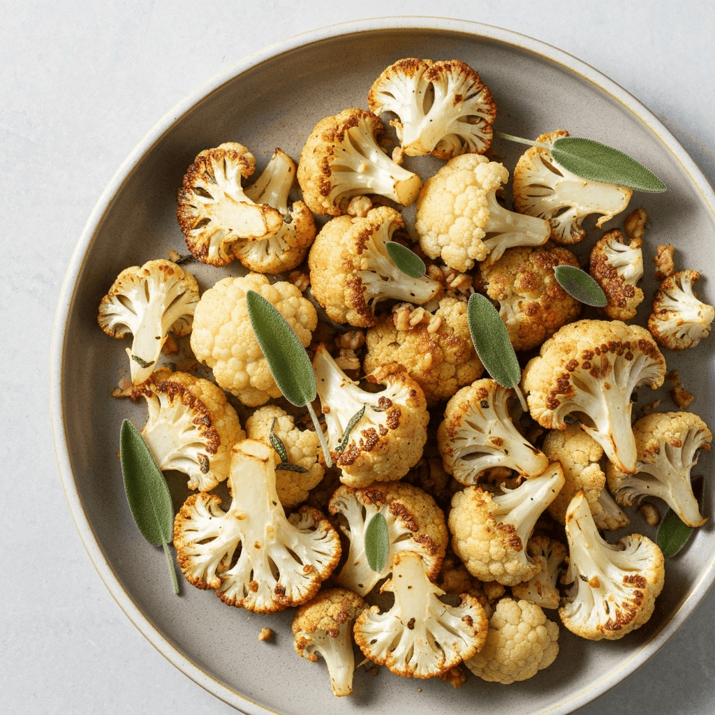 Roasted Cauliflower with Brown Butter & Sage