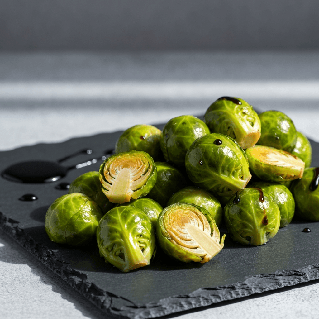 Grilled Brussels Sprouts with Balsamic Glaze