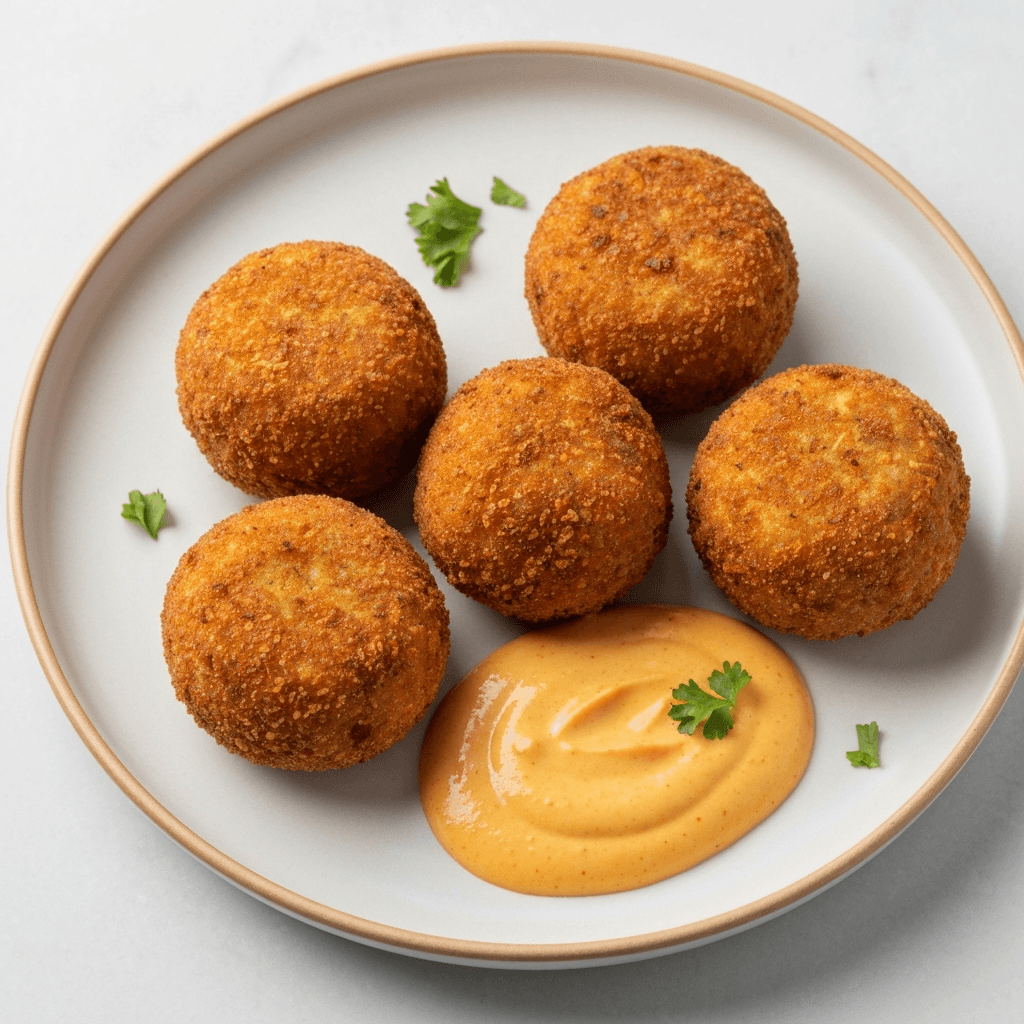 Colombian Chicken and Potato Croquettes with Aji Amarillo Sauce