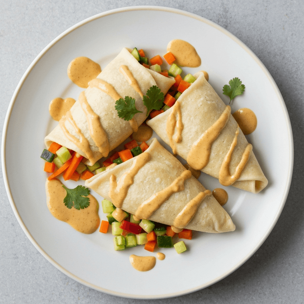 Rainbow Veggie Tamales with Peanut-Lime Sauce (Vegan)