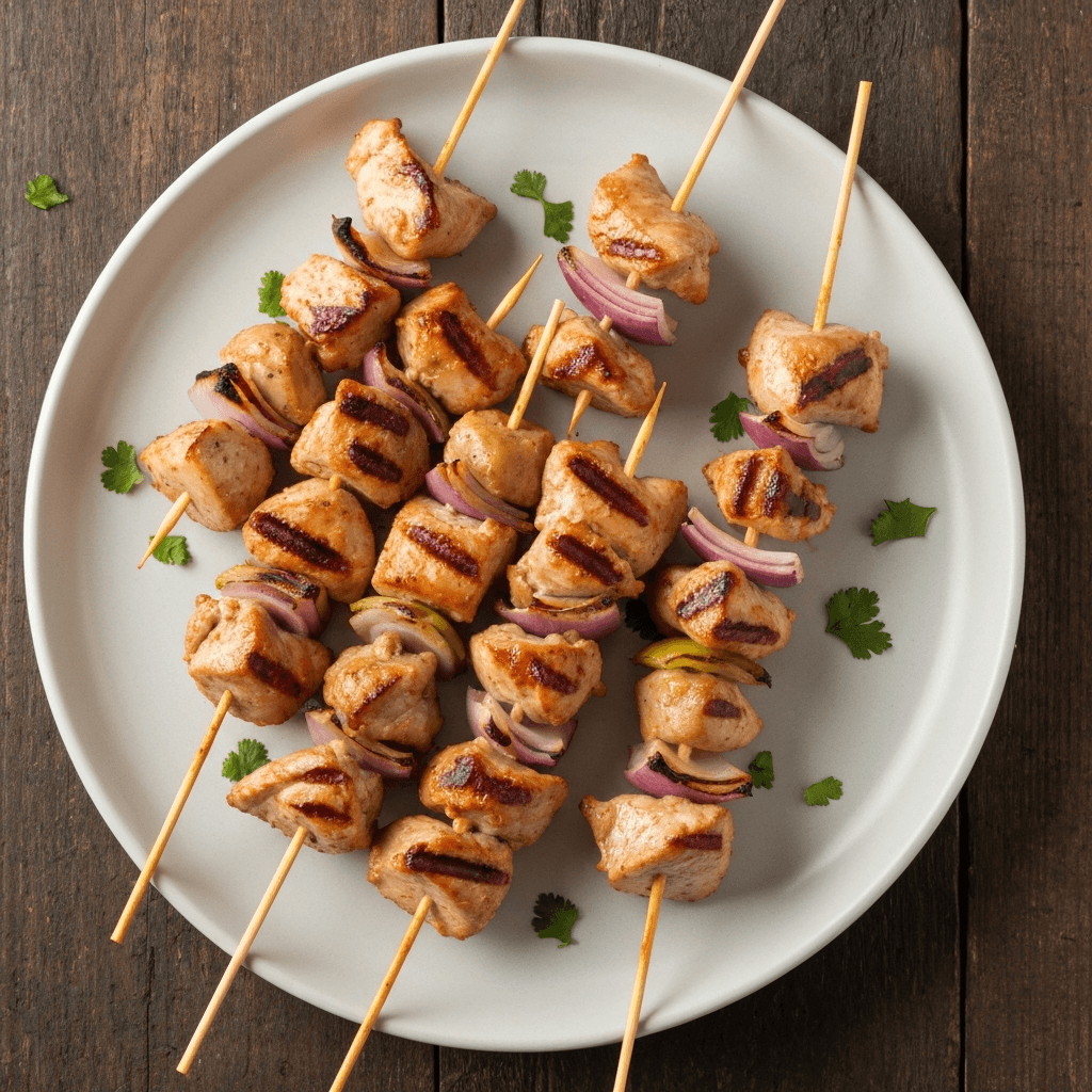 Peruvian Potato and Chicken Skewers with Aji Amarillo Marinade