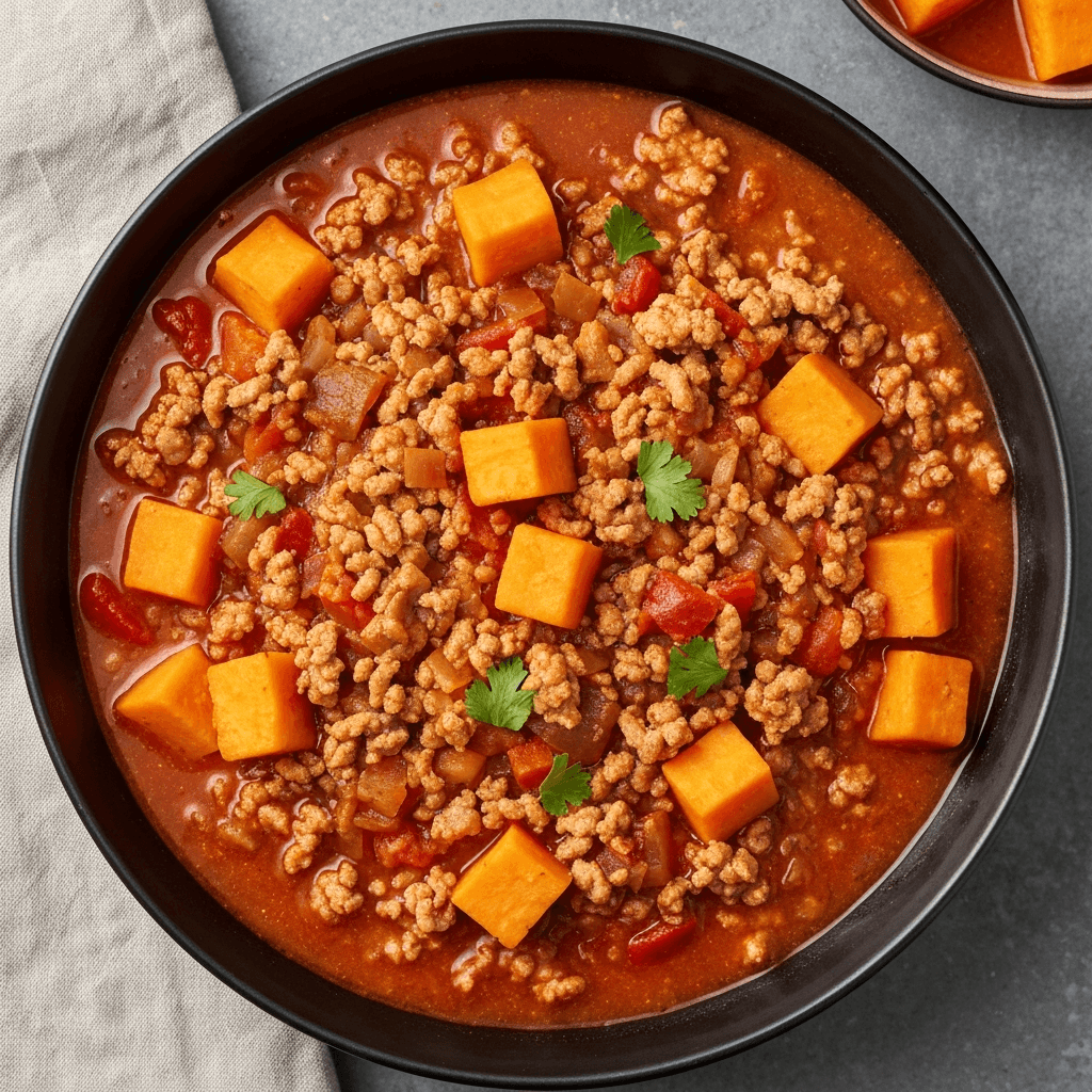 Smoky Chipotle Turkey Chili with Sweet Potato