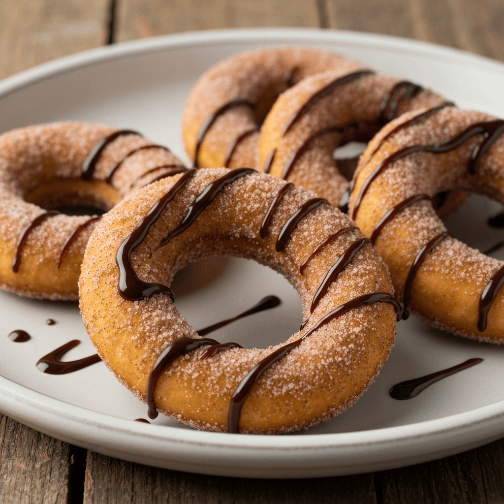BeaverTails with Cinnamon Sugar and Chocolate Sauce