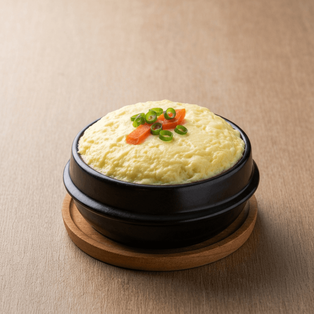 Korean Steamed Egg (Gyeran Jjim) Hot Pot with Vegetables