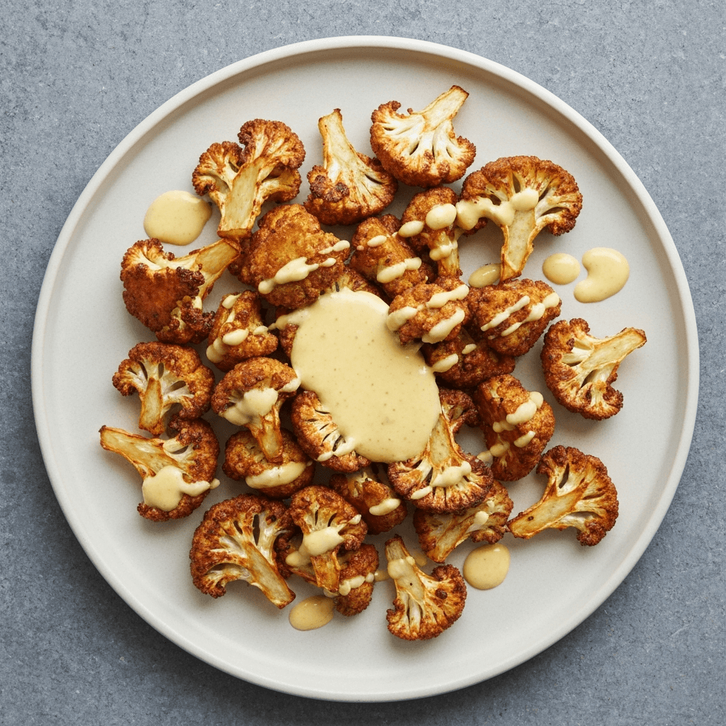 Spiced Pan-Fried Cauliflower with Lemon-Tahini Drizzle