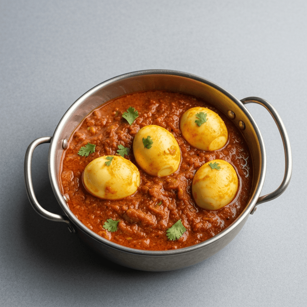 Egg Curry with Tomato and Onion Masala