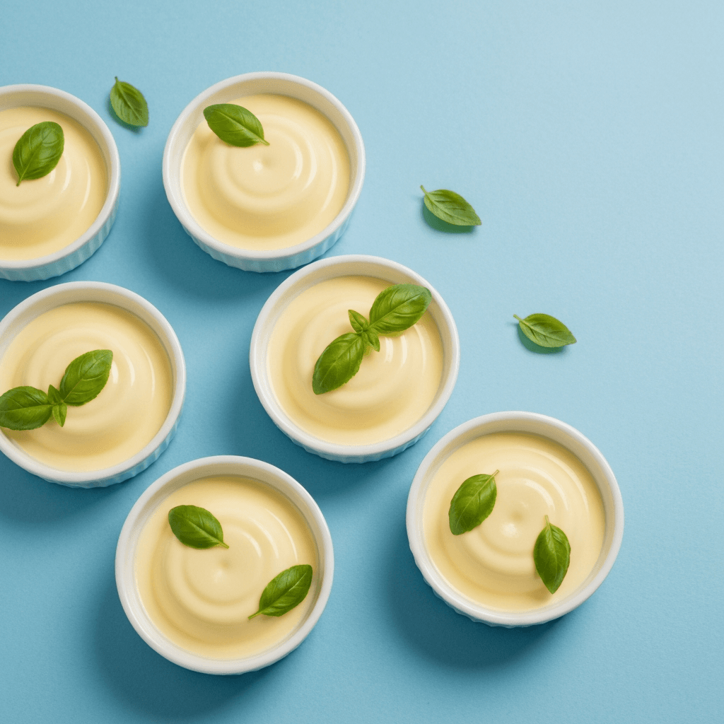Lemon and Basil Panna Cotta