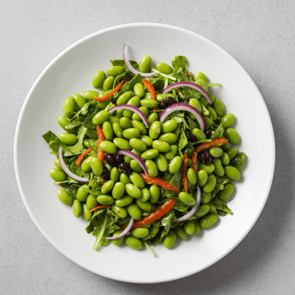 Black Bean and Edamame Salad with Ginger Dressing