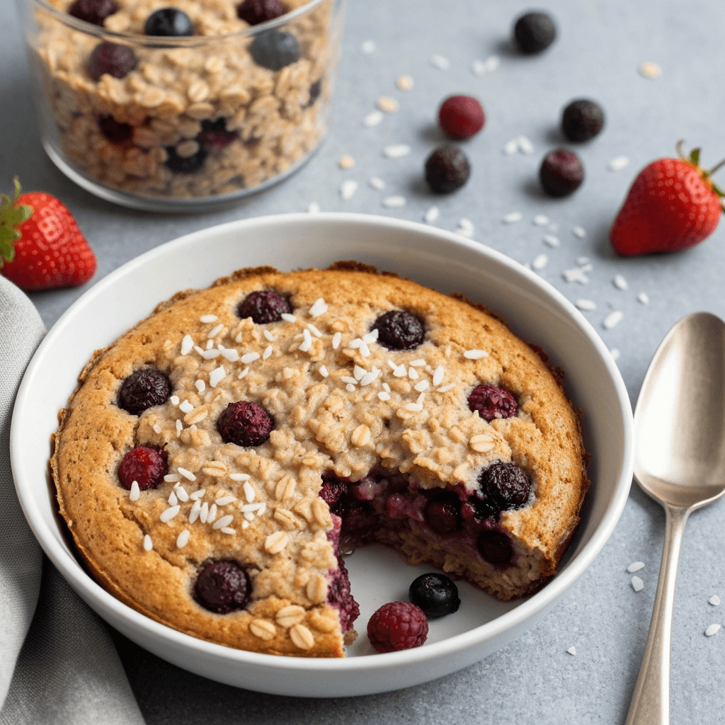 Dairy-Free Coconut & Berry Baked Oatmeal