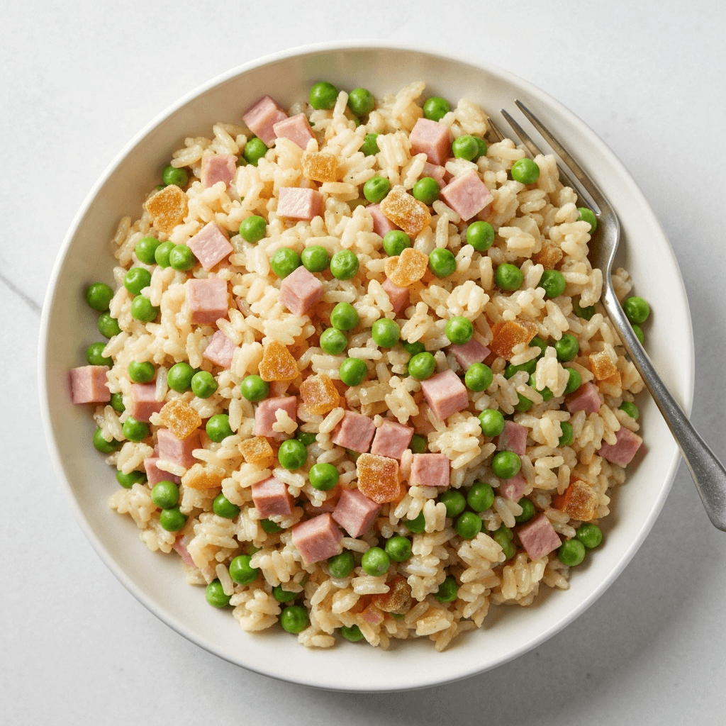 Eggnog Fried Rice with Candied Ginger