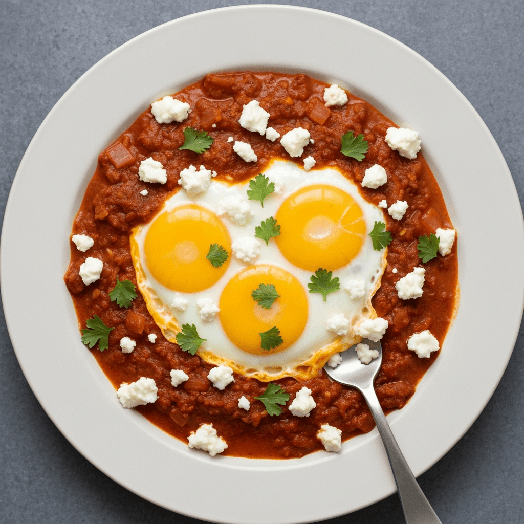 Bobotie Shakshuka with Feta Cheese