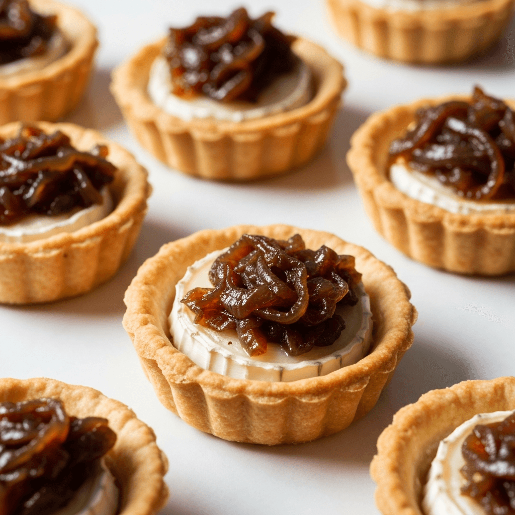 Tartelettes aux Oignons Caramélisés et Chèvre Frais