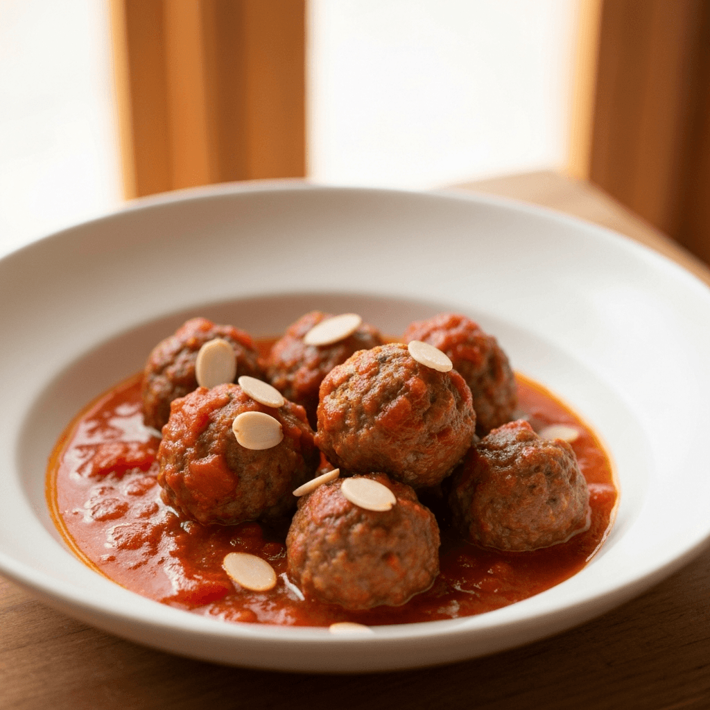 Albondigas en Salsa with Tomato and Almond Sauce