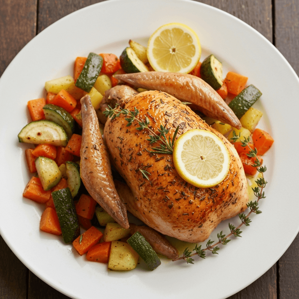 Roasted Chicken with Lemon and Herbs