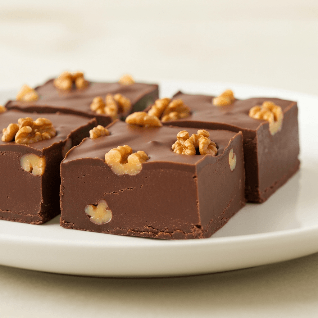 German Chocolate Fudge with Walnuts