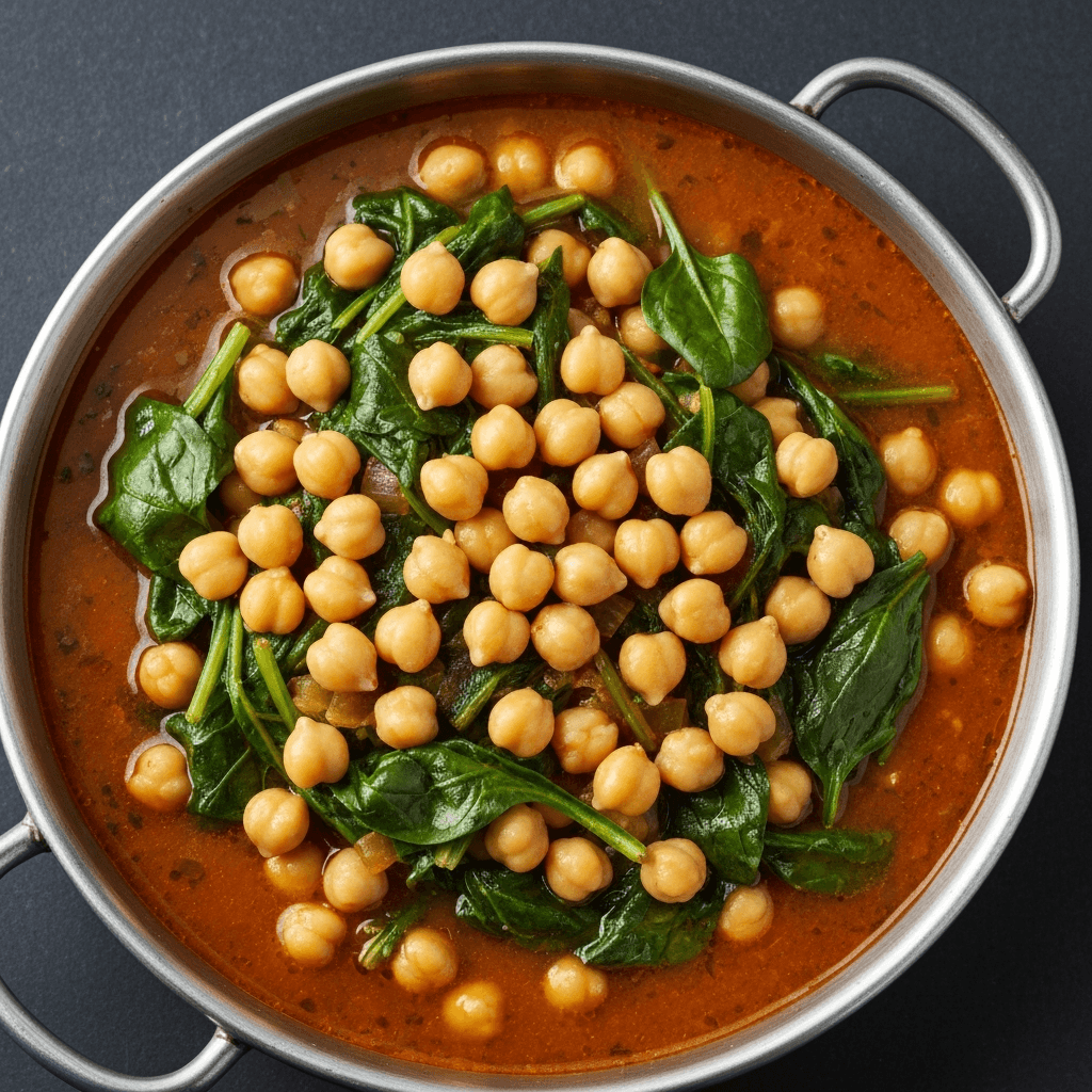 Spanish Chickpea and Spinach Stew with Smoked Paprika