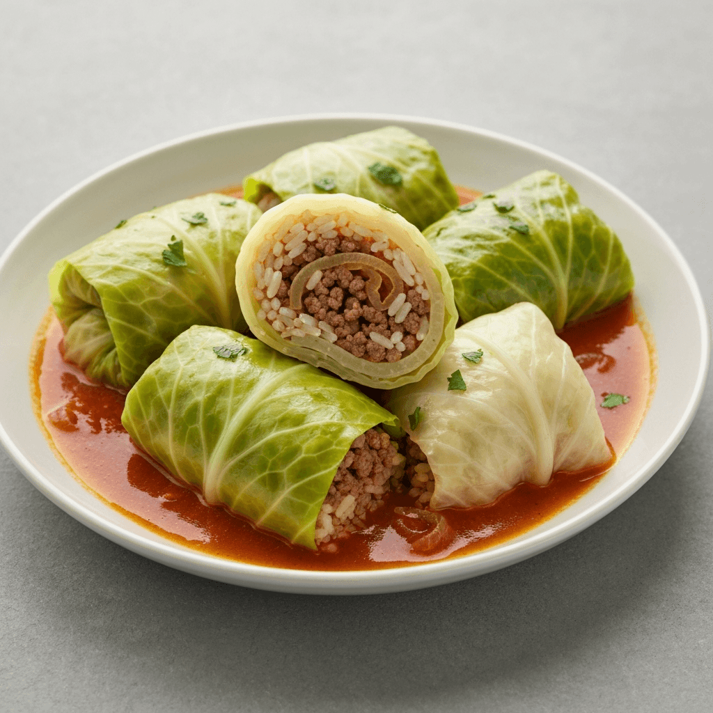 French Onion Soup Stuffed Cabbage Rolls