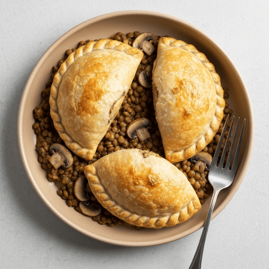 Lentil and Mushroom Empanada Shepherd's Pie