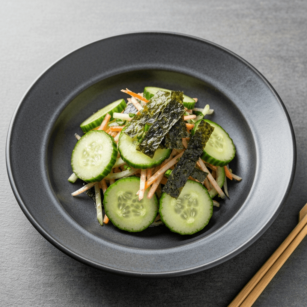 Refreshing Cucumber and Seaweed Salad with Sesame Vinaigrette