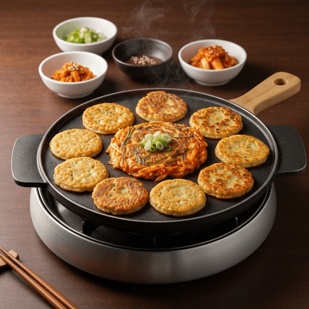 Kimchi Pancake (Kimchijeon) Hot Pot