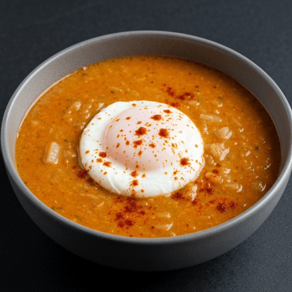 Spanish Garlic Soup (Sopa de Ajo) with a Poached Egg