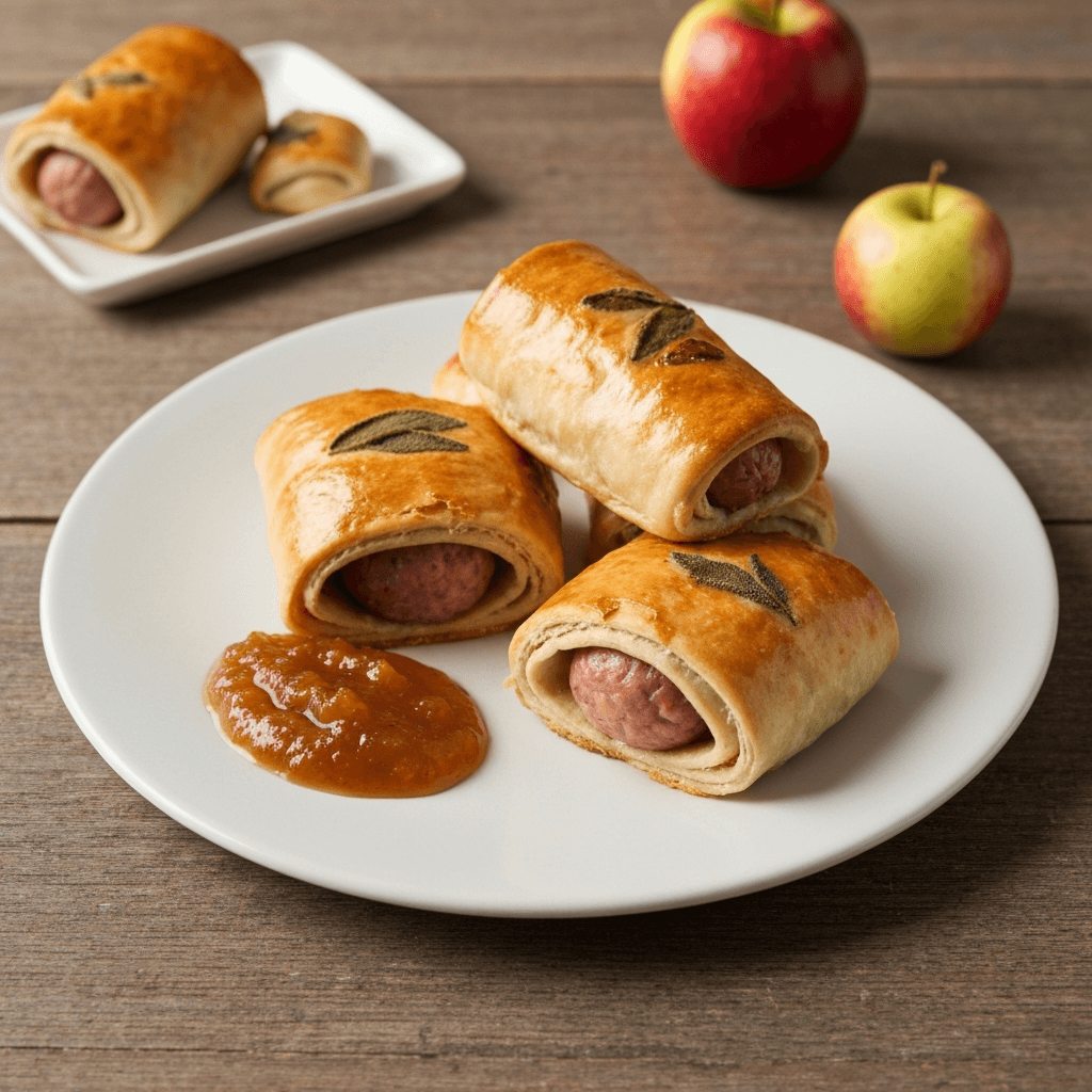 Lincolnshire Sausage Rolls with Apple Chutney