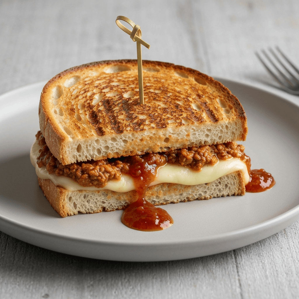 Bobotie and Chutney Grilled Cheese Sandwich