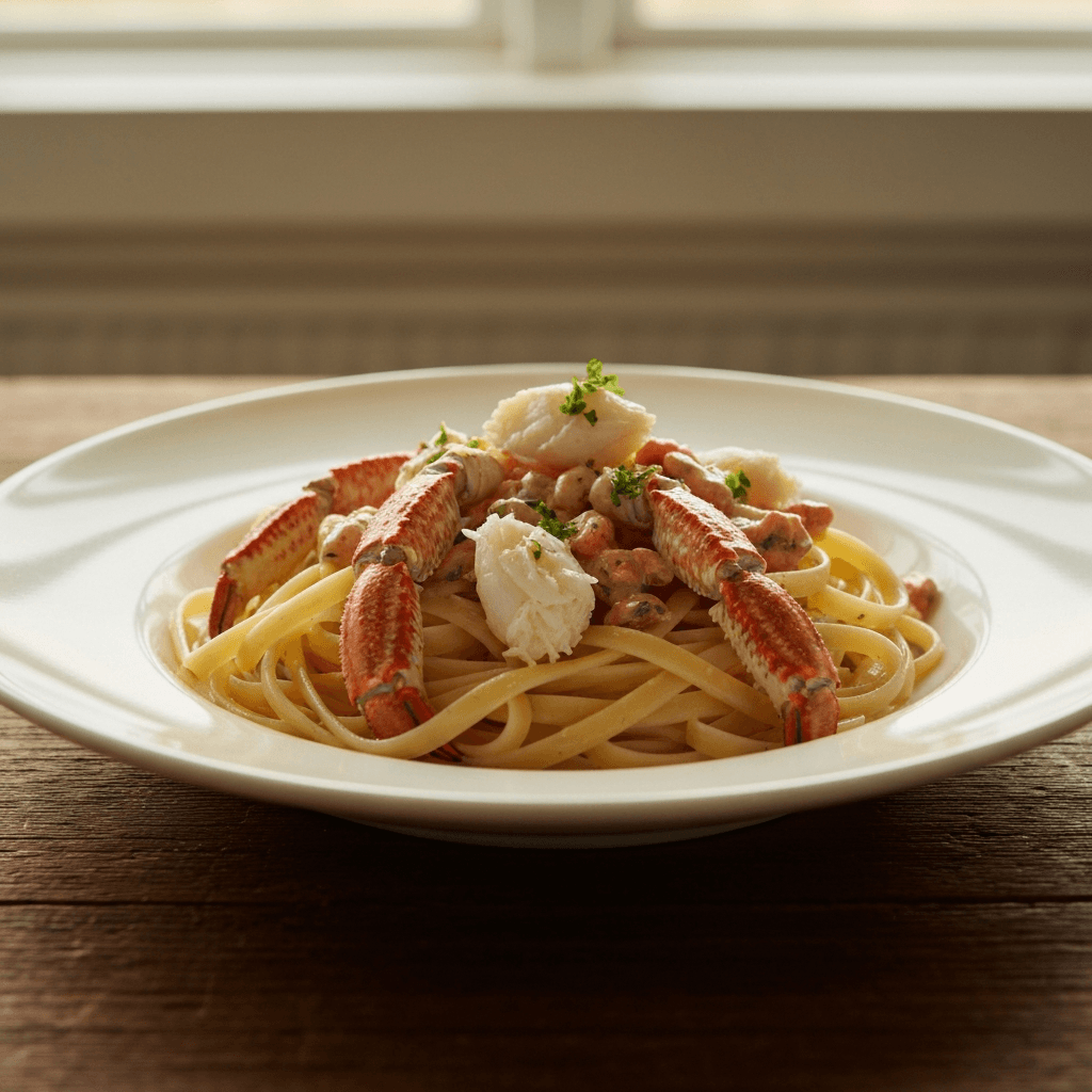 Jersey Crab Linguine with Jersey Cream