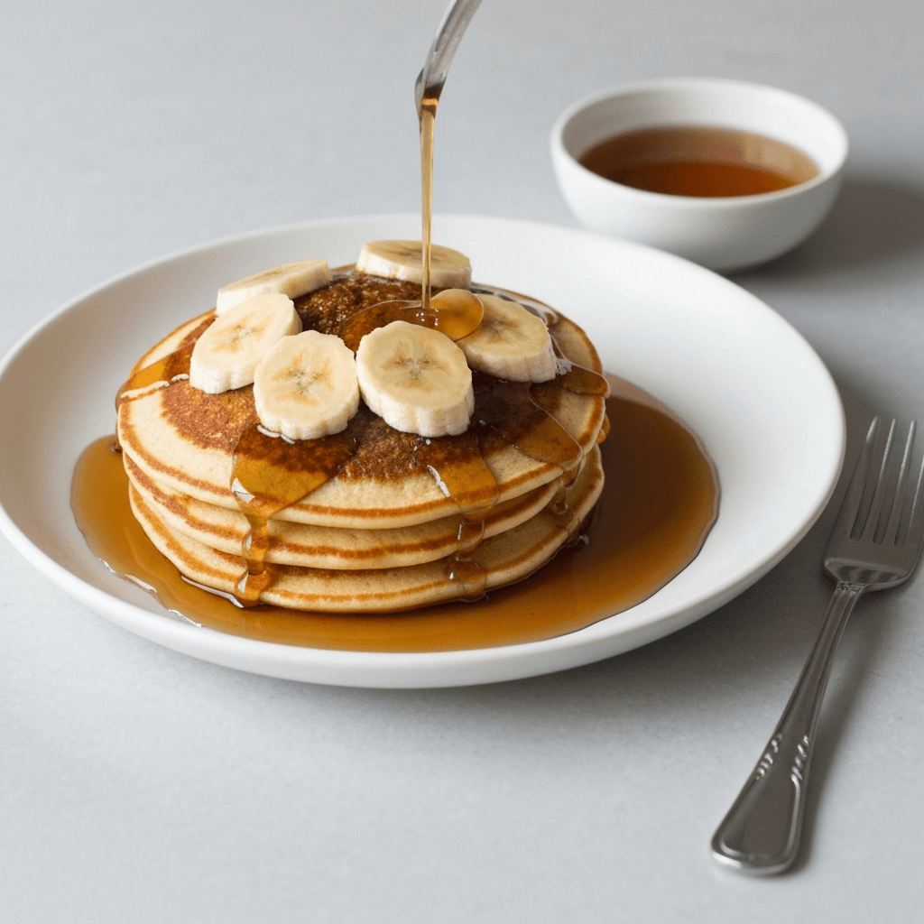 Bobotie and Banana Pancakes with Maple Syrup