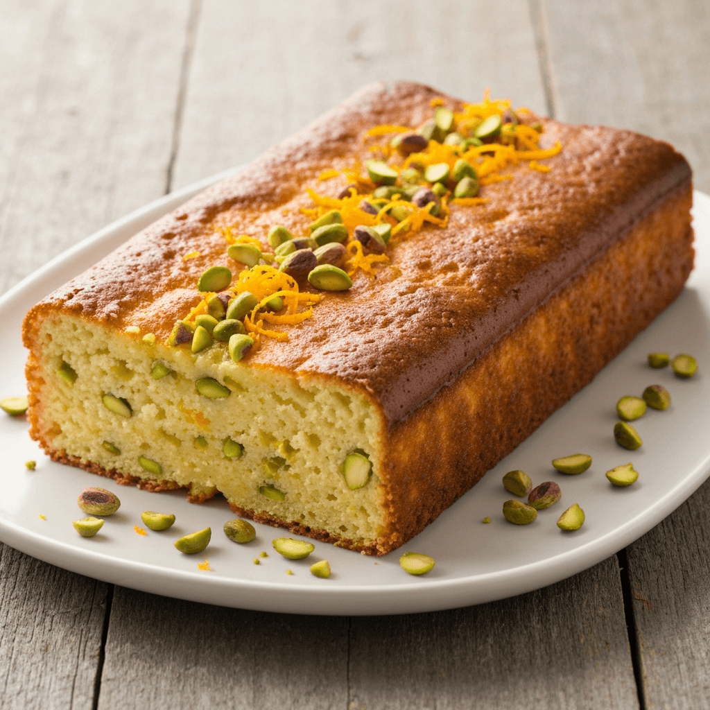 Olive Oil Cake with Orange and Pistachios