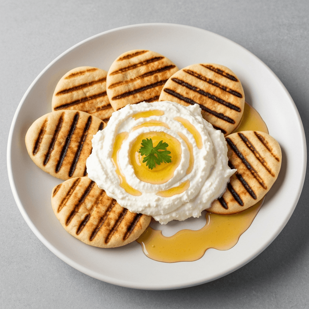 Whipped Feta with Grilled Pita & Honey Drizzle