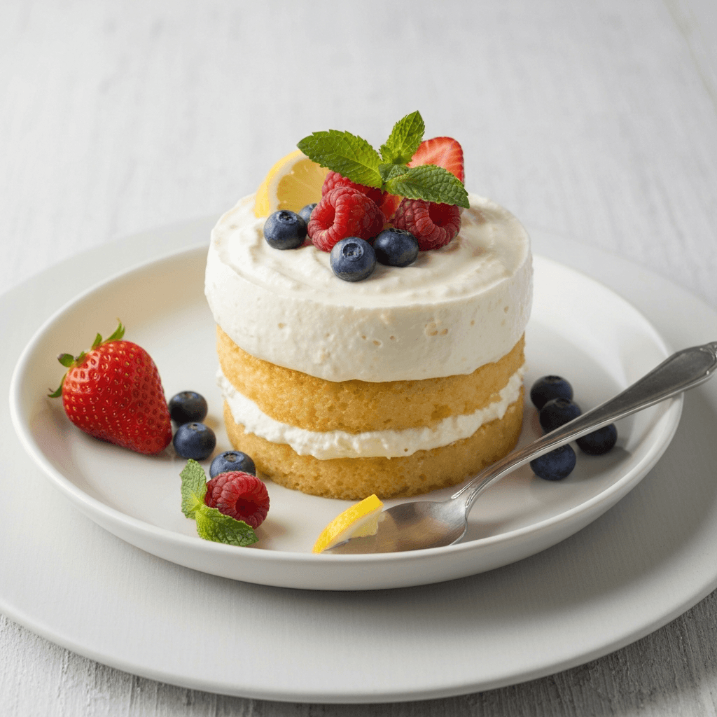 Lemon and Ricotta Mousse with Fresh Berries