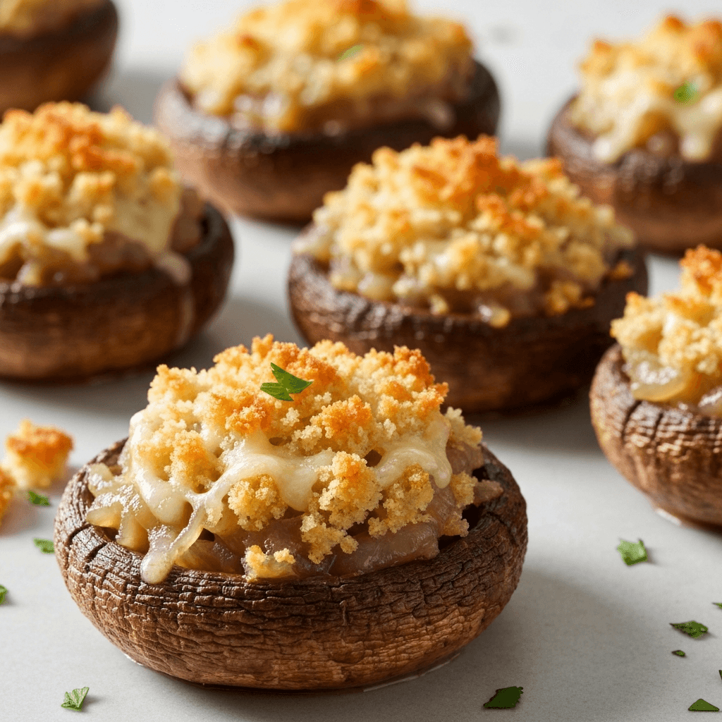 French Onion Soup Stuffed Mushrooms