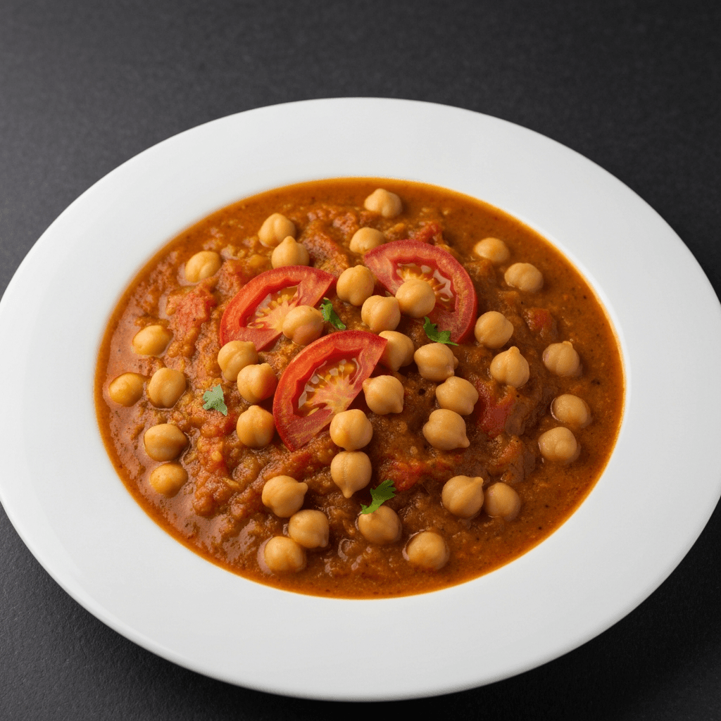 Chana Masala (Chickpea Curry) with Tomatoes and Spices
